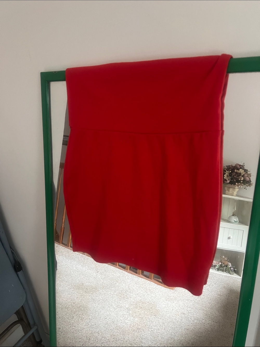 Nollie Red Pencil Skirt - Sleek Stretch Fit